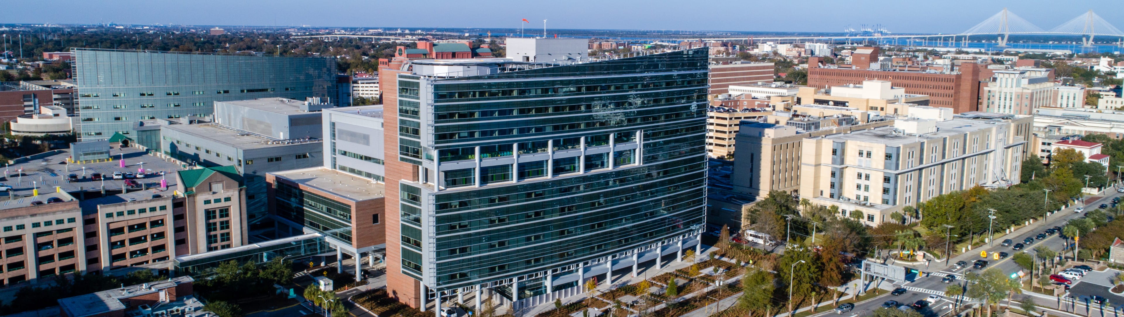 aerial view of the Shawn Jenkins Children's Hospital