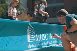 Patients and family, employees and friends of MUSC to sign the final beam
