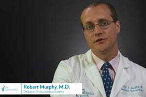 screenshot of Dr. Murphy talking about scoliosis.