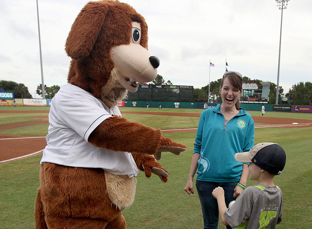 Xander and Shannon Garnsey with RiverDog